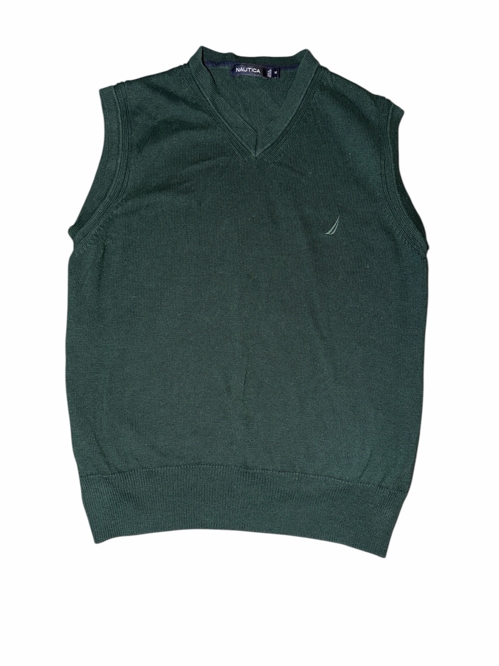 Nautica Forest Green V-Neck Sweater Vest